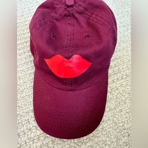Clare V baseball cap nwt lips